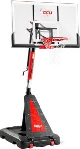 ACCU Crank Lift Outdoor  Adjustable Portable Basketball Goal for Youth and Adults 54" Patented Angle 