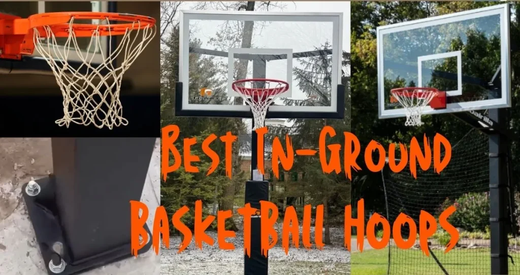 professional comparison of the best in-ground basketball hoops for 2026, featuring regulation 72-inch glass backboards and high-stability steel anchor systems.